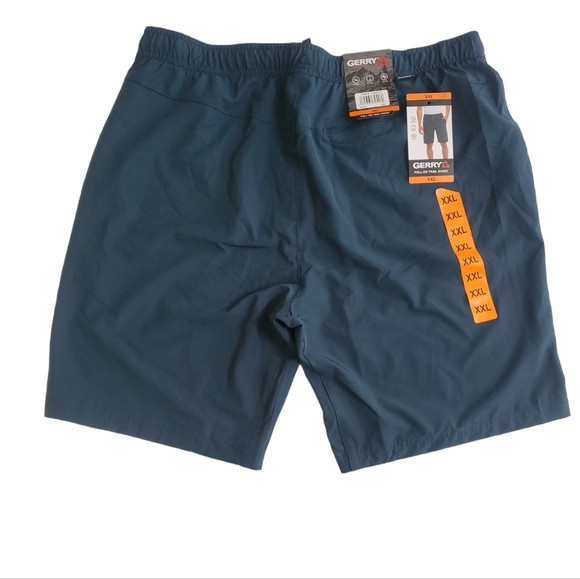 Men’s Gerry 4 Way Stretch Drawcord Pull-On Trail Shorts Blue Size XXL NWT - Picture 2 of 7
